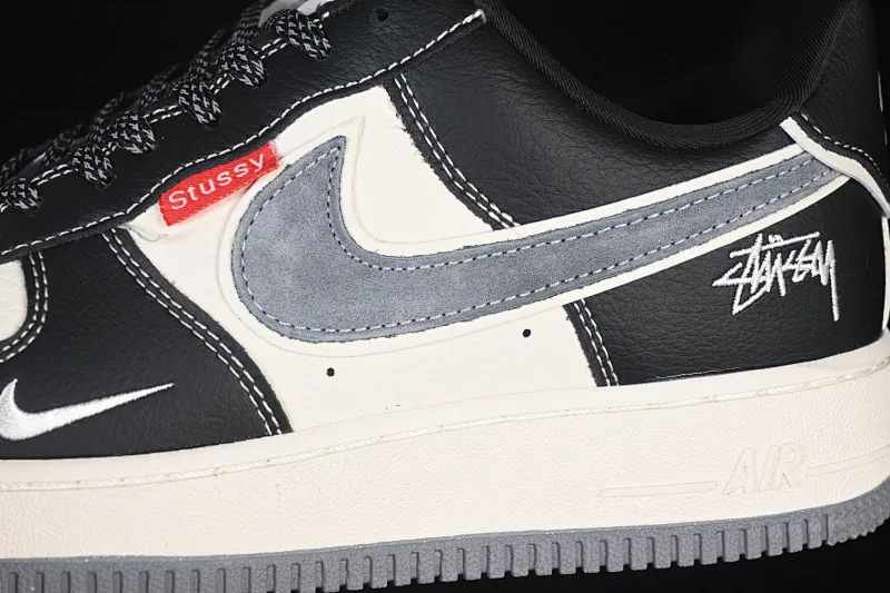 All categories Nk Air Force 1 Air Force series Nk Air Force 1 Low Air Force low-top Nike Air Force 1'07 Low Stusi co-branded beige gray black woven label Air Force 1 low-top casual sneakers DF0188-102